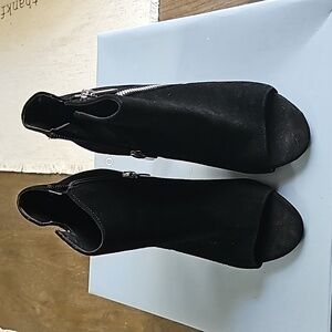 Cute Black Peep Booties